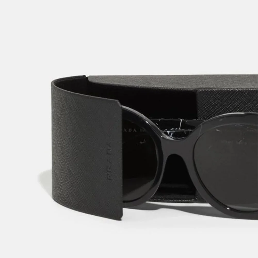 New Authentic- PRADA Dark Grey Cat Eye Ladies Sunglasses PR 01YS 09V5S0 54
